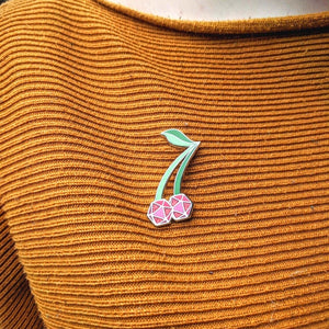The LudoCherry pin on a jumper.